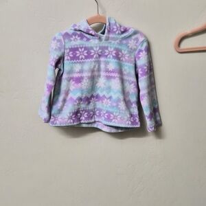 The Children's Place Snowflake Hoodie - Purple and White